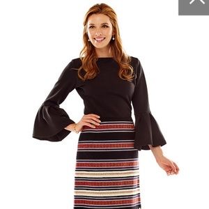 Sara Campbell Black Bell Sleeve